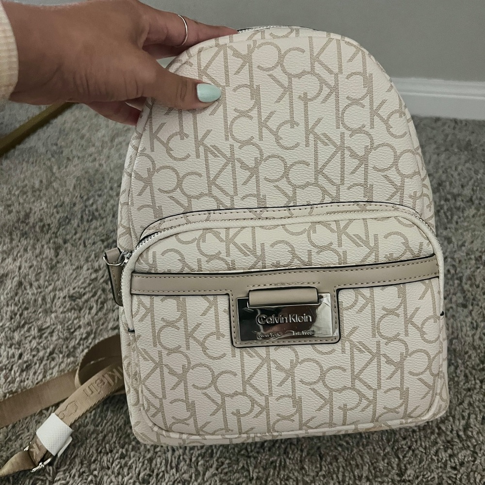 NWT Calvin Klein Logo Backpack Medium